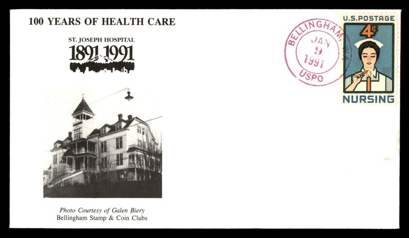Mayfairstamps US 1991 St Joseph Hospital 100 Yrs Health Care Cover cca_29485