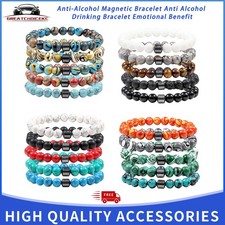 Colorful Stone Look Beaded Bracelet Stretch Wristband Unisex Gift