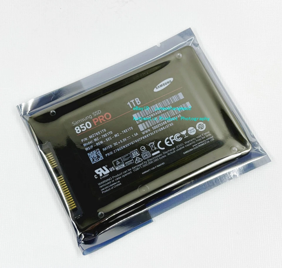 SAMSUNG SSD 850Pro 1TB MZ-7KE1T0 2.5 "SATA III SSD 6.0Gbps - Image 2 of 4