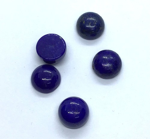 AAA Natural Lapis Lazuli Round Flat Back Loose Gemstone For Making All Jewelry - Picture 11 of 18
