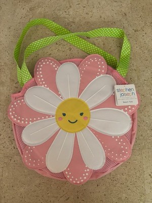 Stephen Joseph Daisy Flower Beach Tote w/ Beach Toys - New With Tags