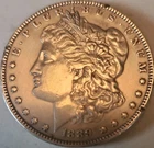 1889 Morgan Silver Dollar – Fine -  90% Silver – Classic 19th‑Century
