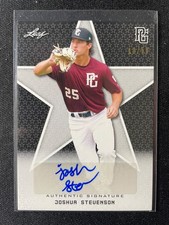 2020 Leaf Perfect Game Joshua Stevenson Black Autograph #13/50!!!