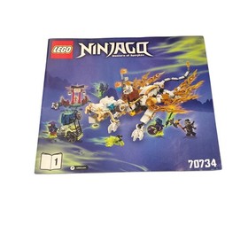 Lego Ninjago Master Wu Dragon 70734 Instruction Booklets 1 and 2 Used No Parts