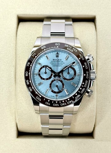 Rolex Cosmograph Daytona 126506 “Platona 950” Ice Blue Diamond Baguette Dial