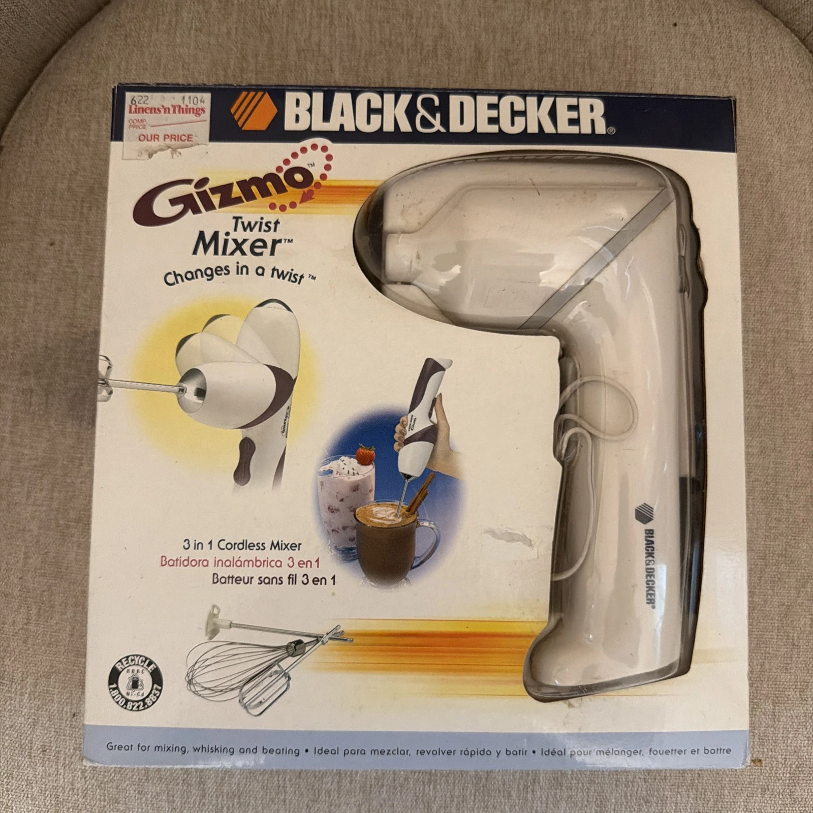 Black & Decker Gizmo Twist Mixer 3 in 1 White Cordless Mixer GM200 NEW SEALED
Opens in a new window