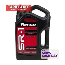 Torco A160530LE, One Sr-1 Synthetic Oil 5W30 5 Liter Bottle Performance Parts
