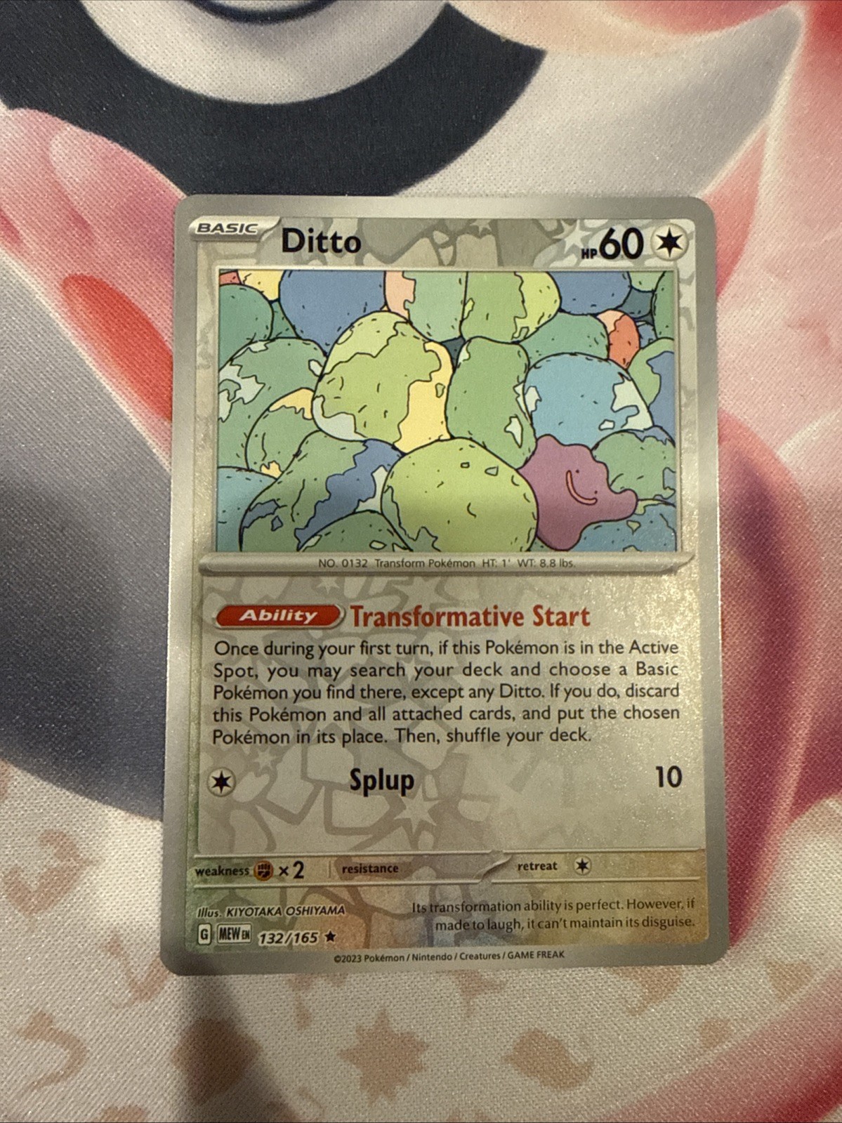 Pokémon TCG Ditto Reverse Holo Card 132/165 Scarlet & Violet 151 NM Condition