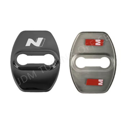 Cubiertas protectoras de cerradura de puerta negras brillantes para Hyundai i20 i30 N Kona Tucson 4 un. - Imagen 2 de 3