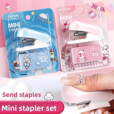 Mini-Hefter Kartenportfolio Heftgerät Kunststoff Büro Schule Geschenk