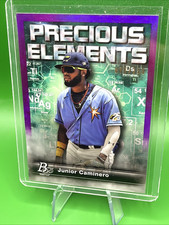 Junior Caminero 77/250-2023 Bowman Platinum - Precious Elements #PE-2 Purple