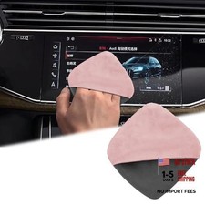 Car Screen Cleaner, 4.1'' 4.1'' Microfiber Dashboard Wipes, 1 Pack Pink Grey
