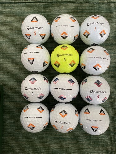 12 (one dozen) Taylor Made TP5 & TP5X "PIX" GOLF BALLS