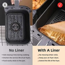 Disposable Air Fryer Paper 50/100pcs Rectangle Kitchen Baking Airfryer Mat Oilpr
