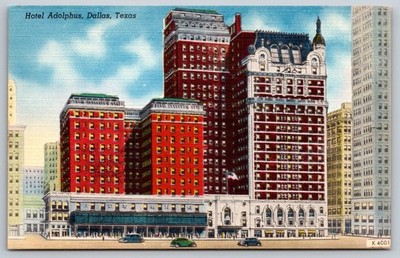 Postcard Texas Dallas Hotel Adolphus 58E