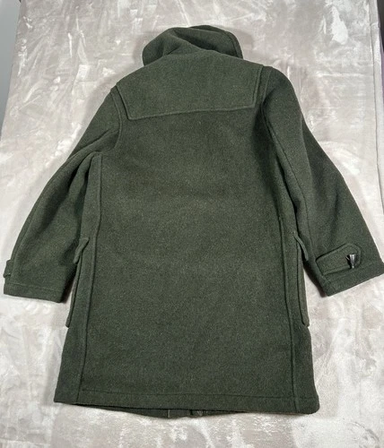 Vintage Gloverall Duffle Coat Mens 44 Green Wool Toggle Hooded British England image 9