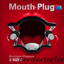 Stainless Steel Adjustable Mouth Plug Restraint Gag Mouth Bondage