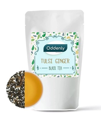 Oddenly Tulsi Ginger black Tea 100 G Free Shipping World Wide