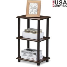 3 Tier Freestanding Wood Shelf Heavy Duty Storage Organizer Office Dorm Room New
