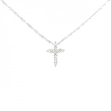 Authentic PT900 PT850 Cross Diamond Necklace 0.15CT  #230-000-056-8165