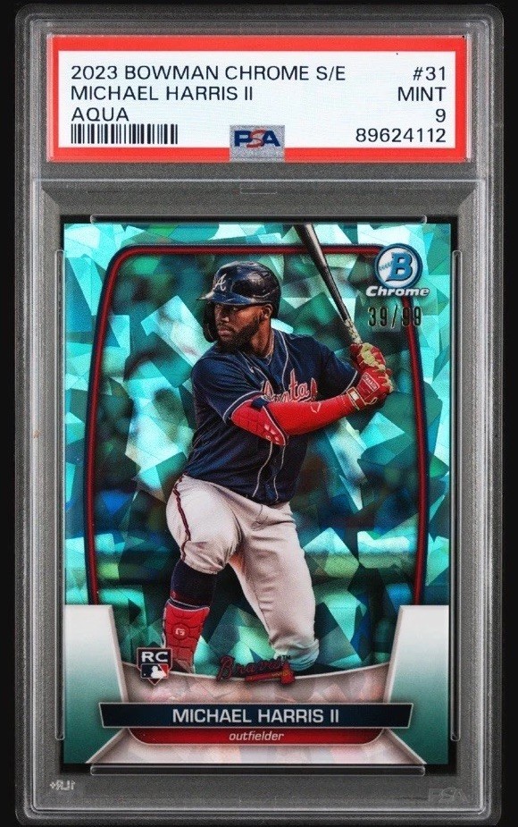 2023 Bowman Chrome Sapphire Edition - Michael Harris II #31 Aqua /99 (RC) Braves