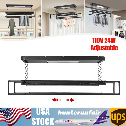 Electric Retractable Airing Rack Clothes Drying Rack W/ Remote Control ...