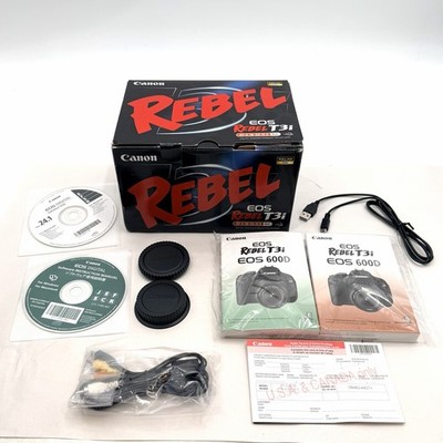 Canon EOS Rebel T3i EMPTY BOX with Replacement Manuals Cords Discs