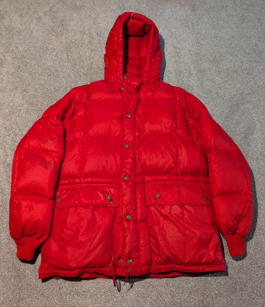 Vintage Eddie Bauer Jacket Mens Medium Red Kara Koram Down 70s
