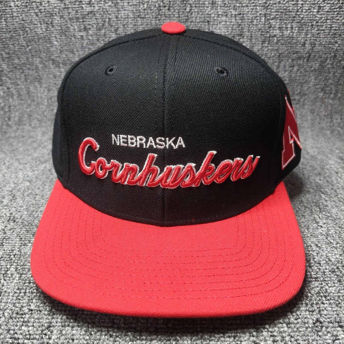 Mitchell & Ness Nebraska Cornhuskers NCAA Snapback Hat Black Red
