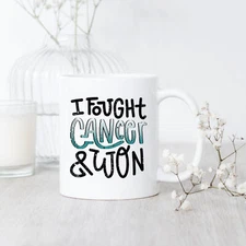 Cervical Cancer I Fought And Won Mug Cervical Cancer Survivor Gift Cervical