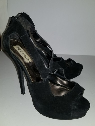 steve madden black platform heels