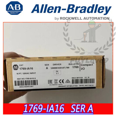 New Factory Sealed 1769-IA16 SerA CompactLogix 16 Pt 120VAC D/I Module 1769IA16