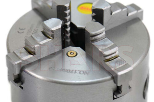 4" 4 Jaw Self Centering Lathe Chuck with 2 Set Jaws + .003" TIR Certificate L[ - Picture 3 of 7
