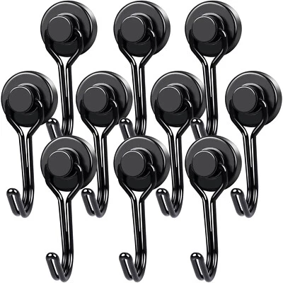 MARKENLOS 10 Stück Magnethaken Extra Stark 13KG Magnet Haken Küche Neodym Magnethaken 20mm