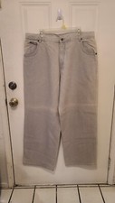 Vintage 90s Y2K Solo Semore Beige Beyond Baggy Denim Jeans Sz 42 Skater