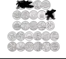 Alphabet 10p Coins - Please Read The ￼ Description Before Purchasing