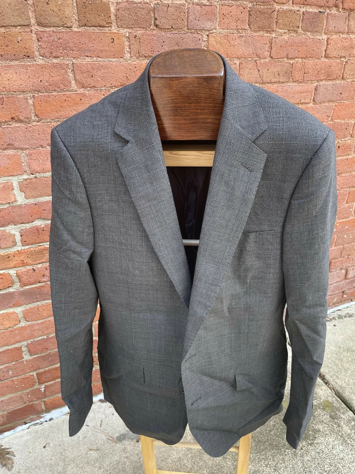 J. Abrigo deportivo Crew Ludlow Príncipe de Gales POW a cuadros ligero de lujo calce ajustado EE. UU. 40 Foto 4 de 4