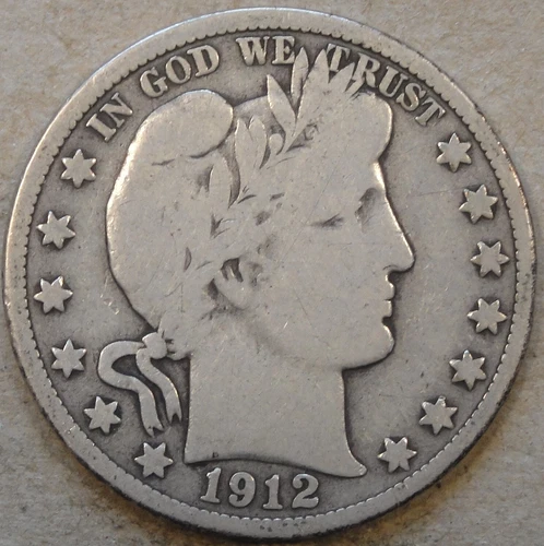1912-D Barber Half Dollar 50c VG As Pictured Bk3