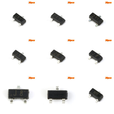 20 Stück SMD Triode S8050/S8550/S9012/S9013/S9014/S9015/S9018 SOT-23 Transistor 
