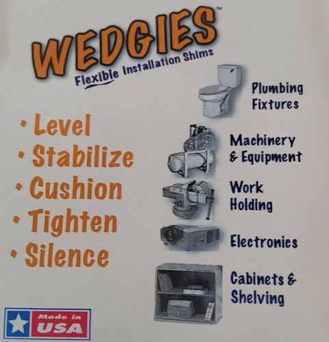 Toilet shim kit for leveling toilets 10 piece 48805 wedgies - 第 1/3 張圖片