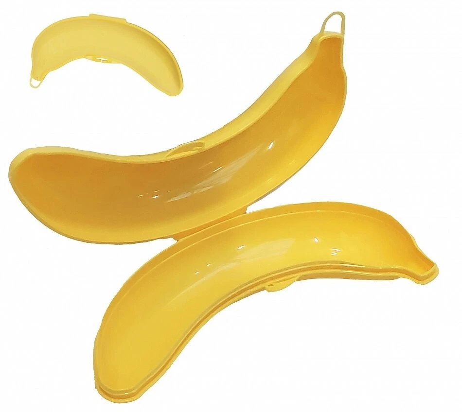 Bananenbox Bananendose Aufbewahrung 2 Stk 22cm Klappbar Aufhänger Lunchbox Obst - Bild 2 von 4