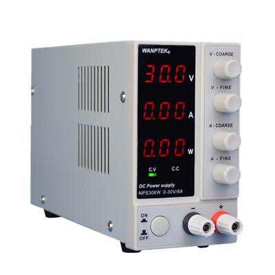 0-30V 6A Lab DC Bench Power Supply Variable Linear Adjustable Power Supply