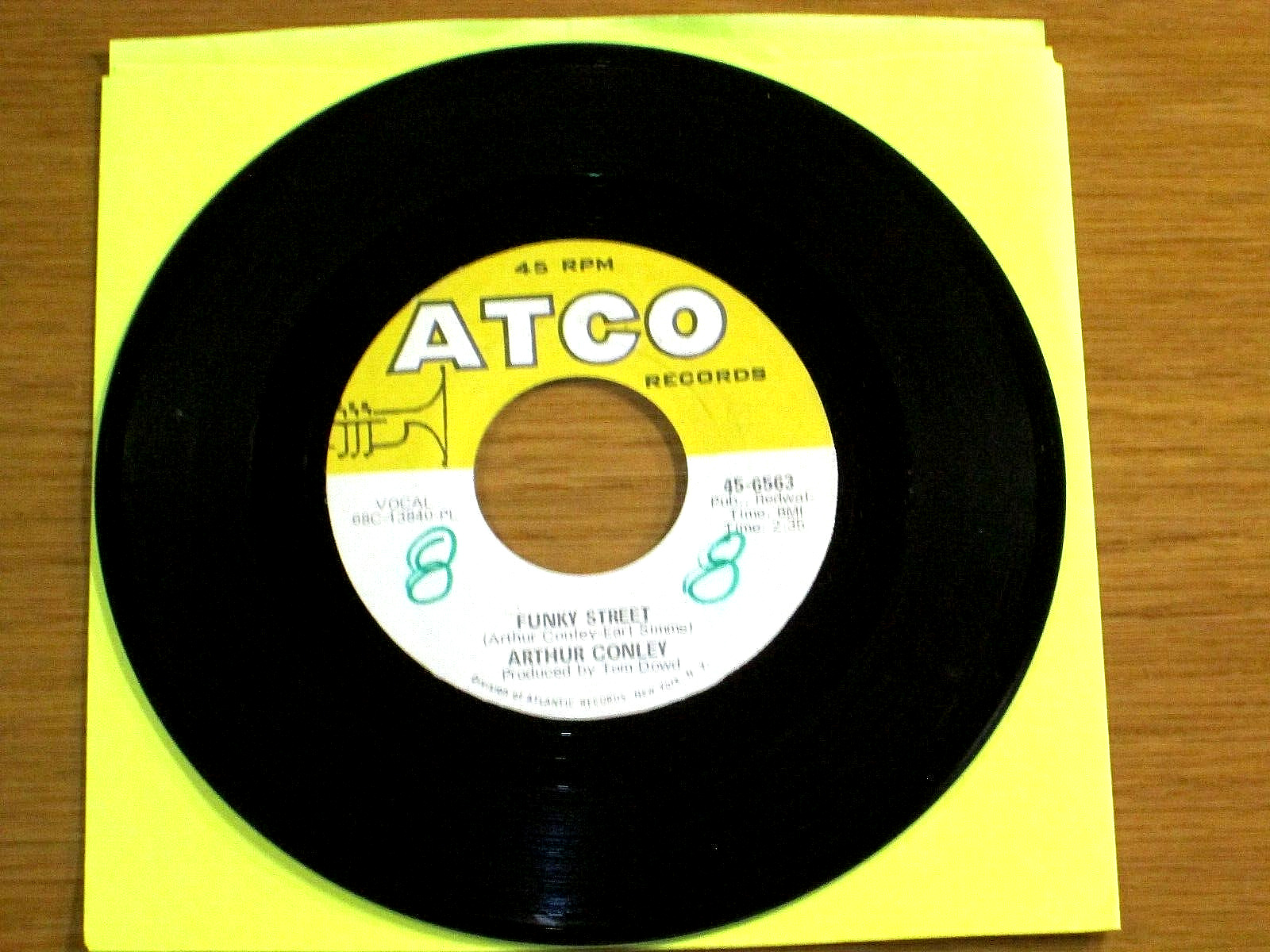 NORTHERN SOUL 45 RPM - ARTHUR CONLEY - ATCO 6563 - "FUNKY STREET"