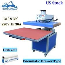 Qomolangma 31" x 39" Pneumatic Drawer Type Large Format Heat Press 220V US Stock
