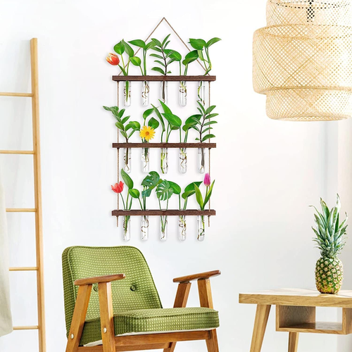 Propagation Station, Wall Hanging Planter Terrarium Retro 3 Tiered Propagation T - Picture 4 of 12
