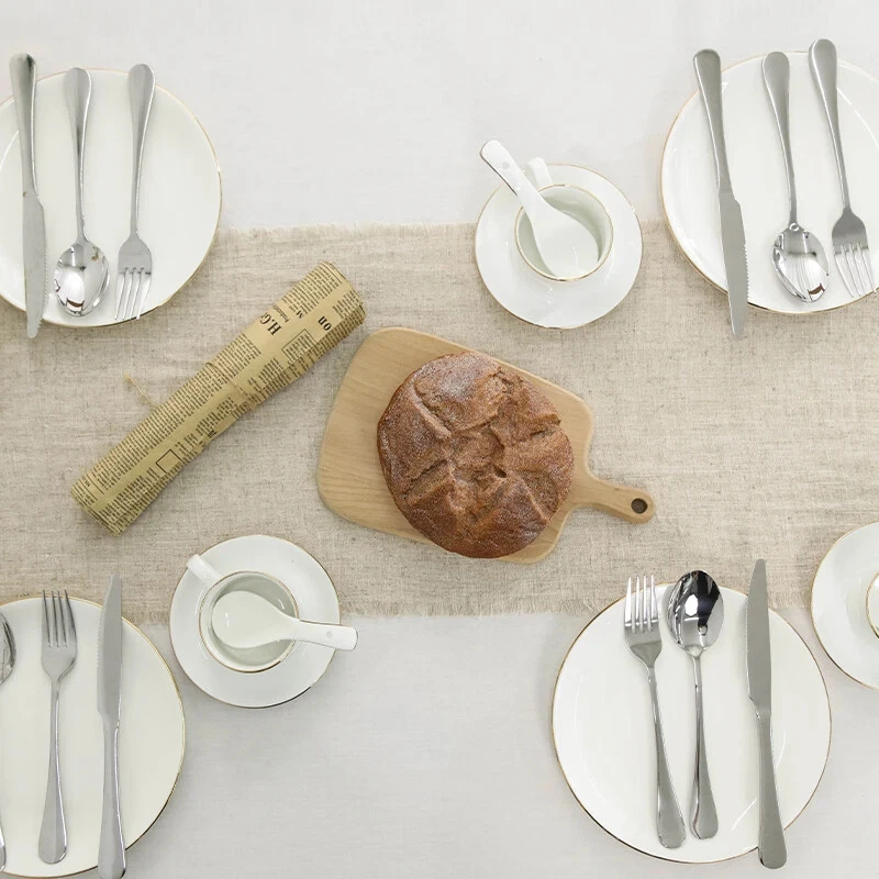 Cotton Linen Table Runner with Tassel,Tablecloth, Coffee Table Cover Board Decor - Image 3 of 4