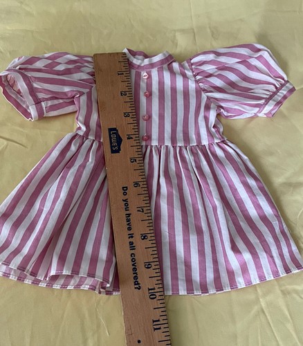 White & Pink Striped Pleated Baby Doll Dress - Picture 6 of 8