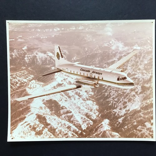 Cascade Airways Press Photo - Vintage Airline Photograph Advertising - Rare