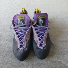 La Sportiva Mythos Rock Climbing Shoe Purple Lace Up Unisex 43.5-M/10.5 W/11.5