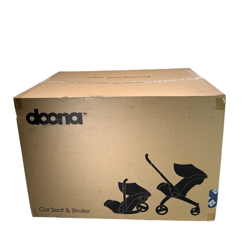 Asiento de coche y cochecito Doona, azul profundo - sistema de viaje todo en uno Foto 4 de 4